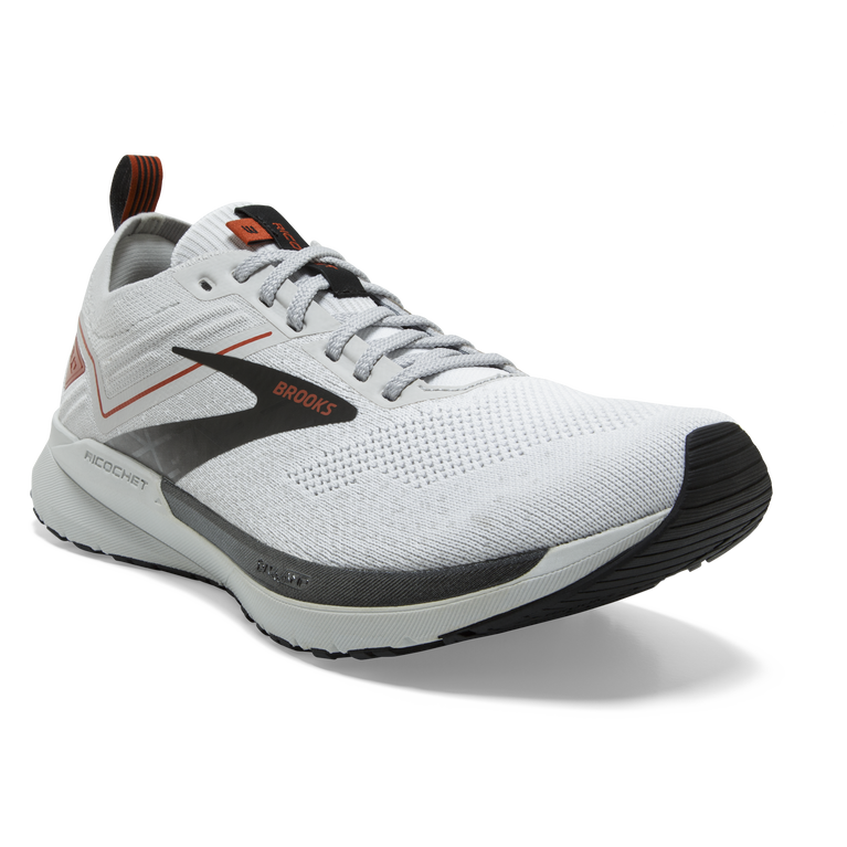 Brooks Ricochet 3 לבן-אפור-cinnabar