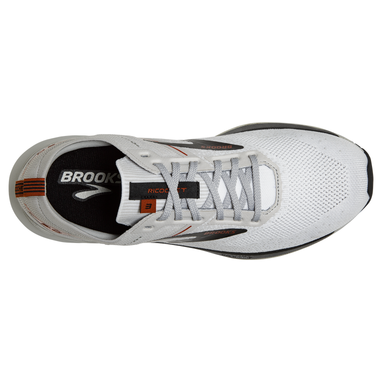 Brooks Ricochet 3 לבן-אפור-cinnabar