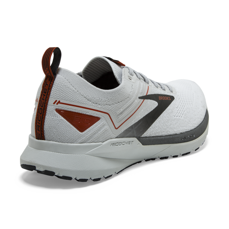 Brooks Ricochet 3 לבן-אפור-cinnabar