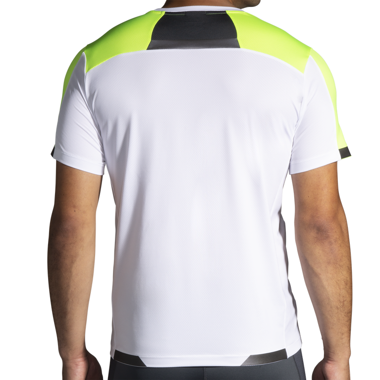 ברוקס מפעילים גלויים שרוולים קצרים לבן-אספלט-חיי לילה