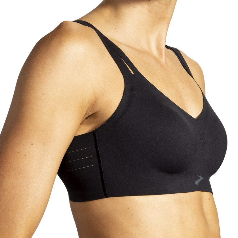 Brooks מעז חזיית רצועות לרוץ שחורה