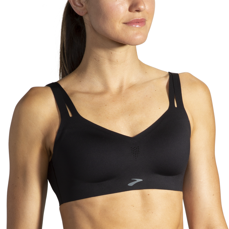 Brooks מעז חזיית רצועות לרוץ שחורה