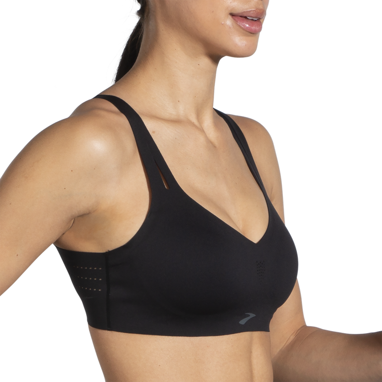 Brooks מעז חזיית רצועות לרוץ שחורה