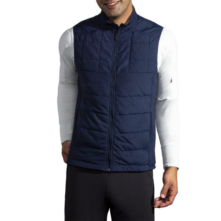 Brooks Shield אפוד היברידי אפור כהה-קרח