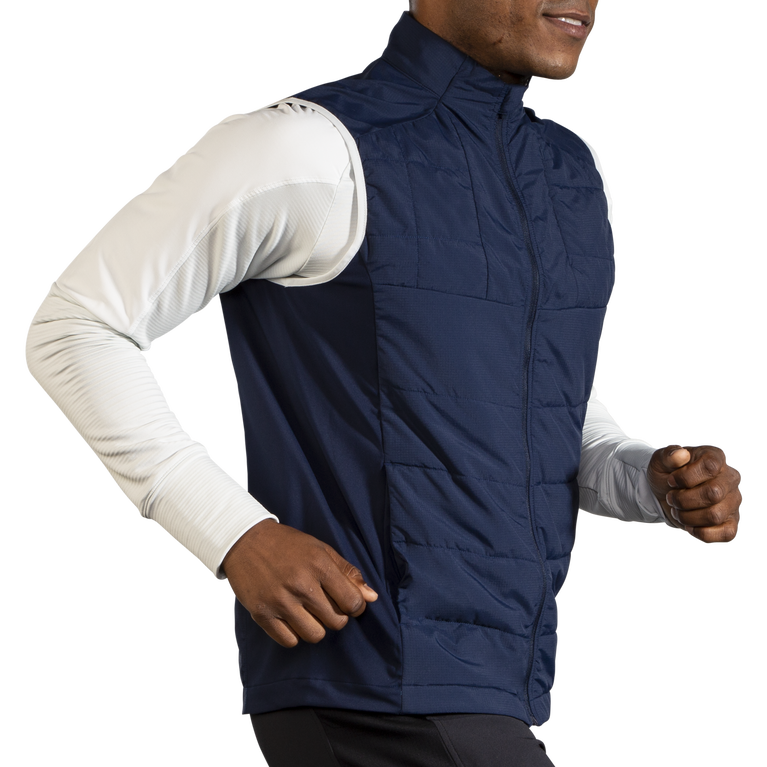 Brooks Shield אפוד היברידי אפור כהה-קרח