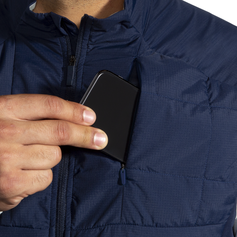 Brooks Shield אפוד היברידי אפור כהה-קרח