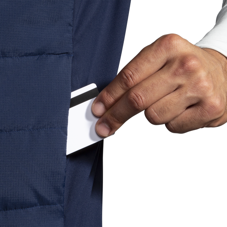 Brooks Shield אפוד היברידי אפור כהה-קרח