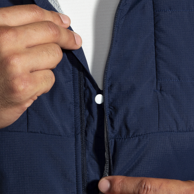 Brooks Shield אפוד היברידי אפור כהה-קרח