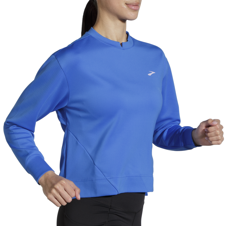 פלחים רצים בתוך סווטשירט כחול