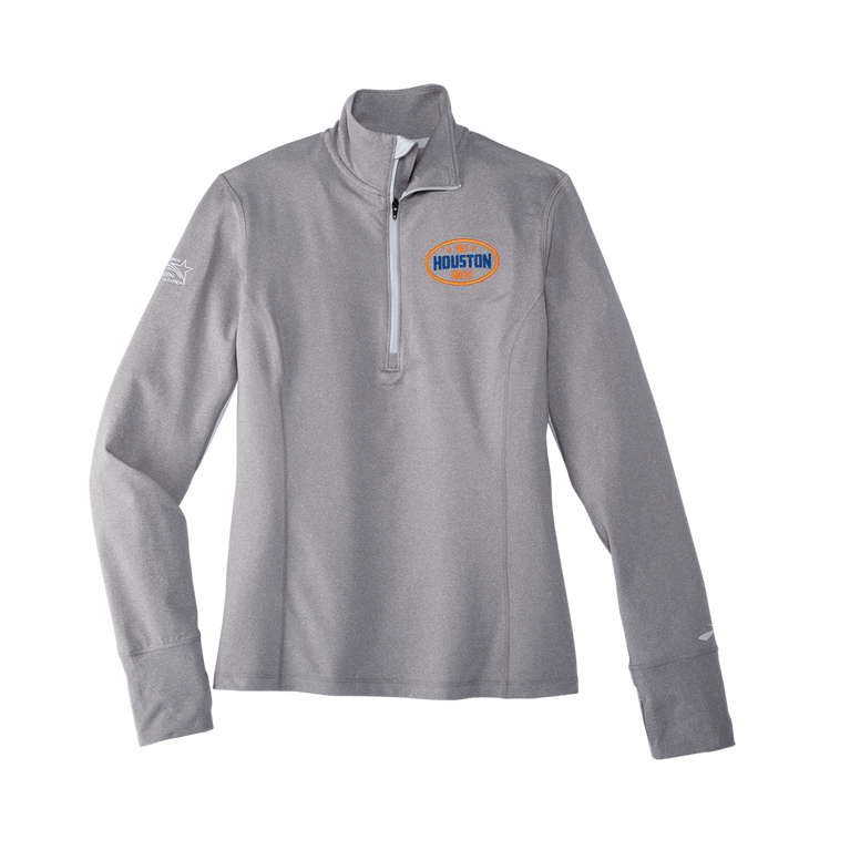 Brooks Houston22 דאש 1/2 Zip Heather Ash-13.1 Houston נשים