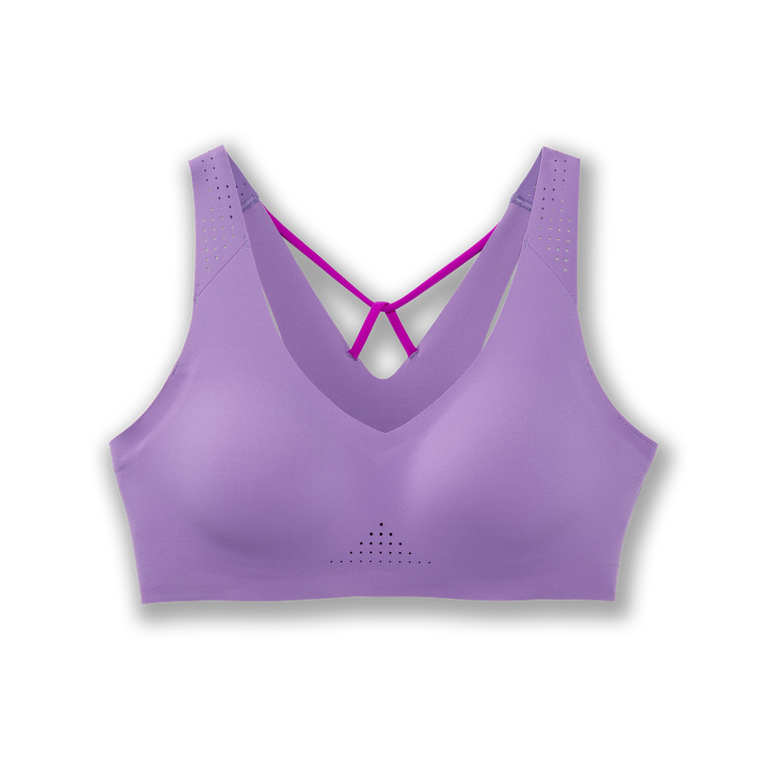 Brooks מעז V Neck Run חזיית Heliotrope-magenta