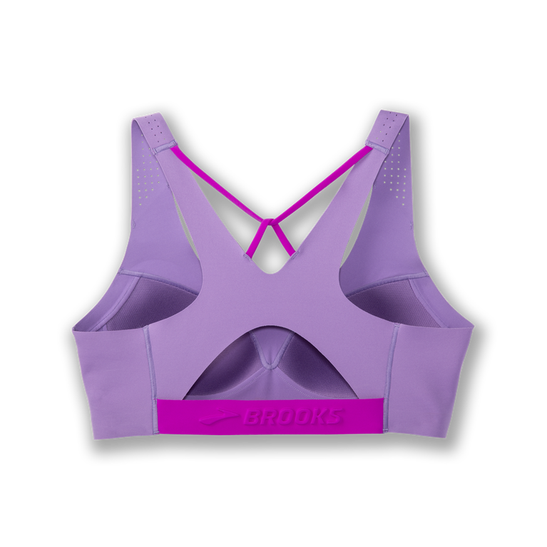 Brooks מעז V Neck Run חזיית Heliotrope-magenta