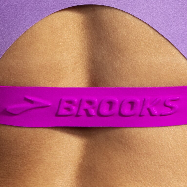 Brooks מעז V Neck Run חזיית Heliotrope-magenta