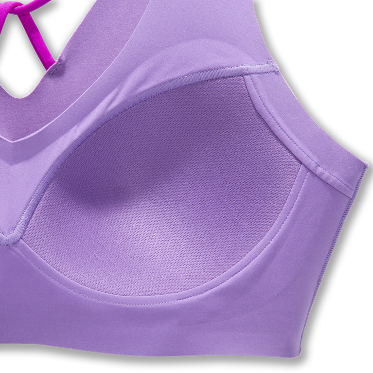 Brooks מעז V Neck Run חזיית Heliotrope-magenta