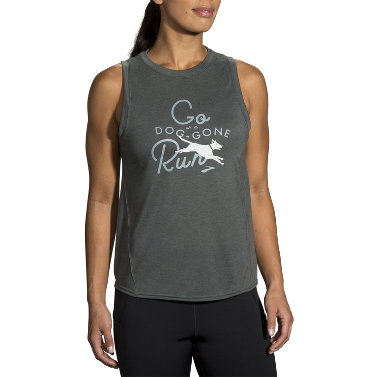 ברוקס מרחק גרפיקה טנק אברש כהה צדפה-כלב נעלם