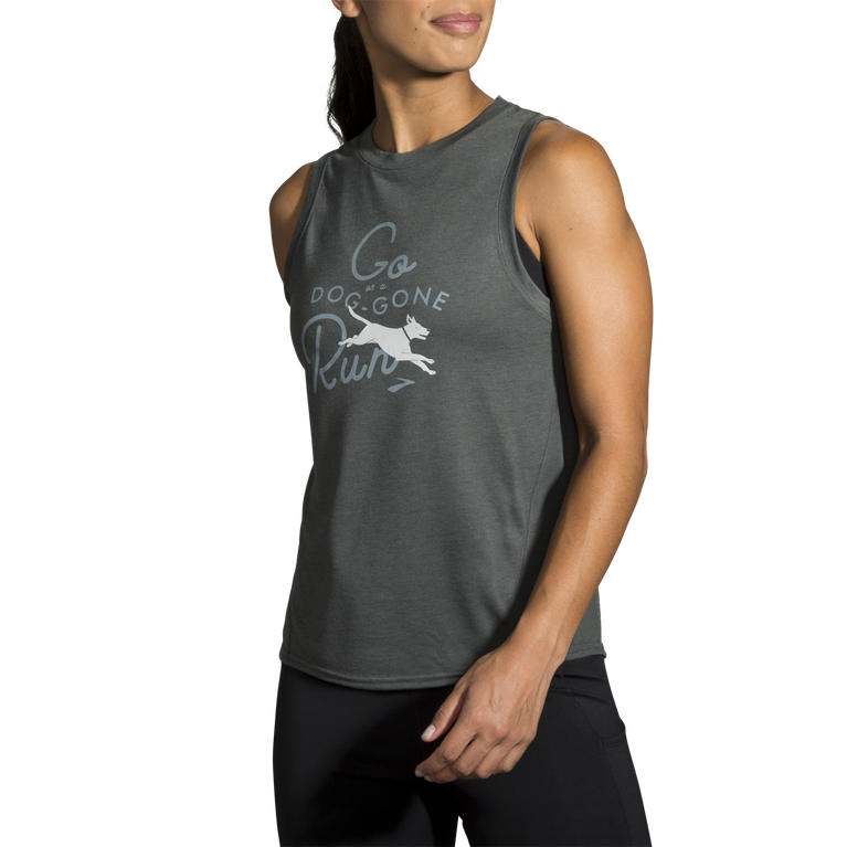 ברוקס מרחק גרפיקה טנק אברש כהה צדפה-כלב נעלם