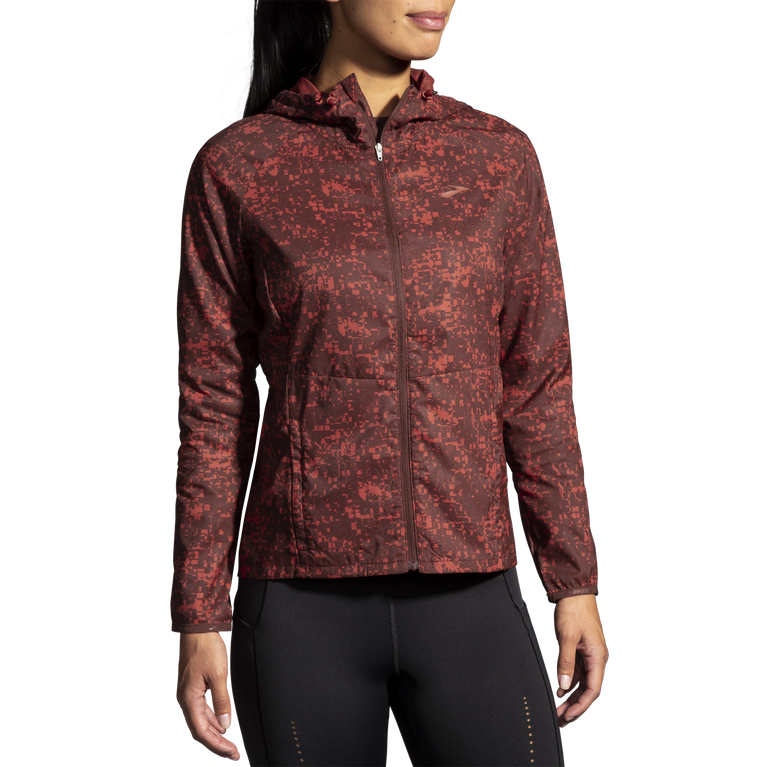 Brooks Canopy Jacket Run Risin Glitch Print