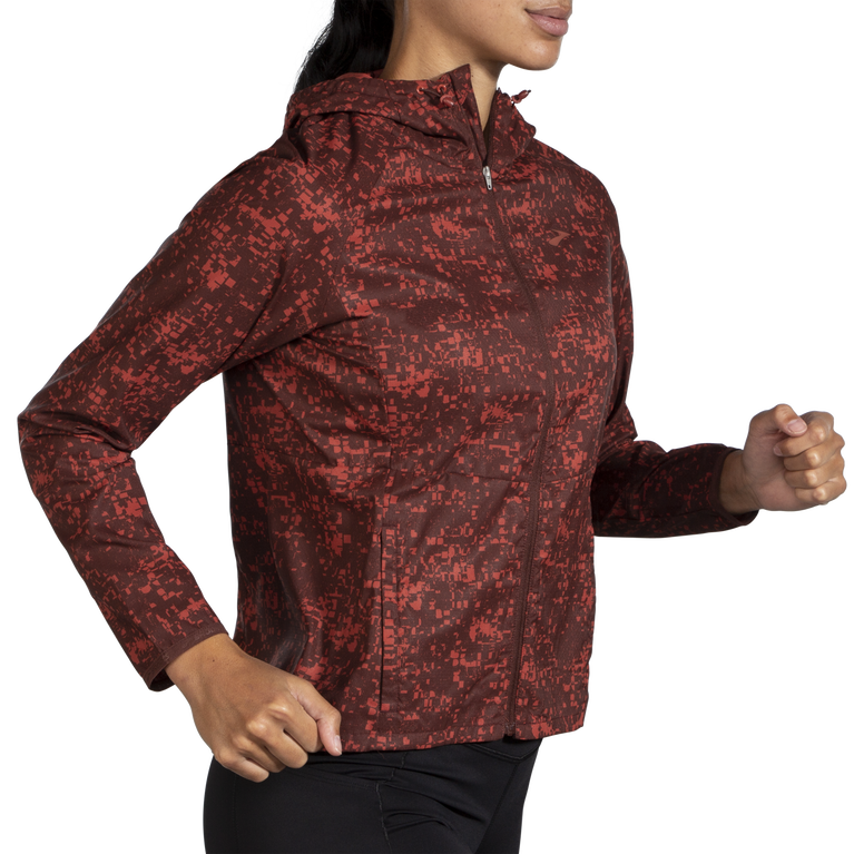 Brooks Canopy Jacket Run Risin Glitch Print
