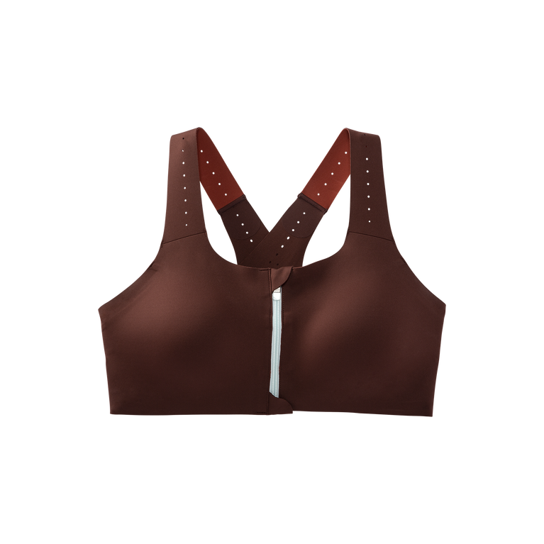 Brooks Dare Zip Run חזיית 2.0 Run צימוק-קרח כחול-נחושת