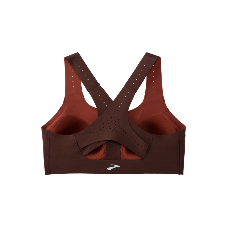 Brooks Dare Zip Run חזיית 2.0 Run צימוק-קרח כחול-נחושת