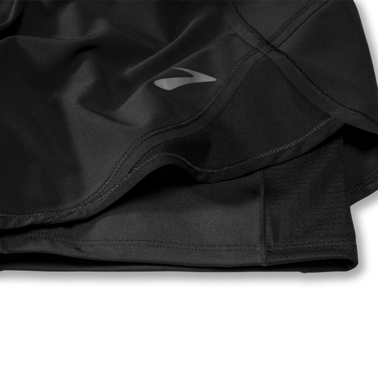 Brooks Chaser 5 אינץ' 2 ב-1 קצר שחור