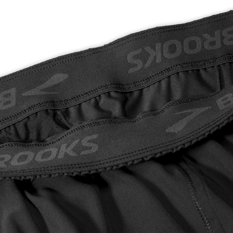 Brooks Chaser 5 אינץ' 2 ב-1 קצר שחור