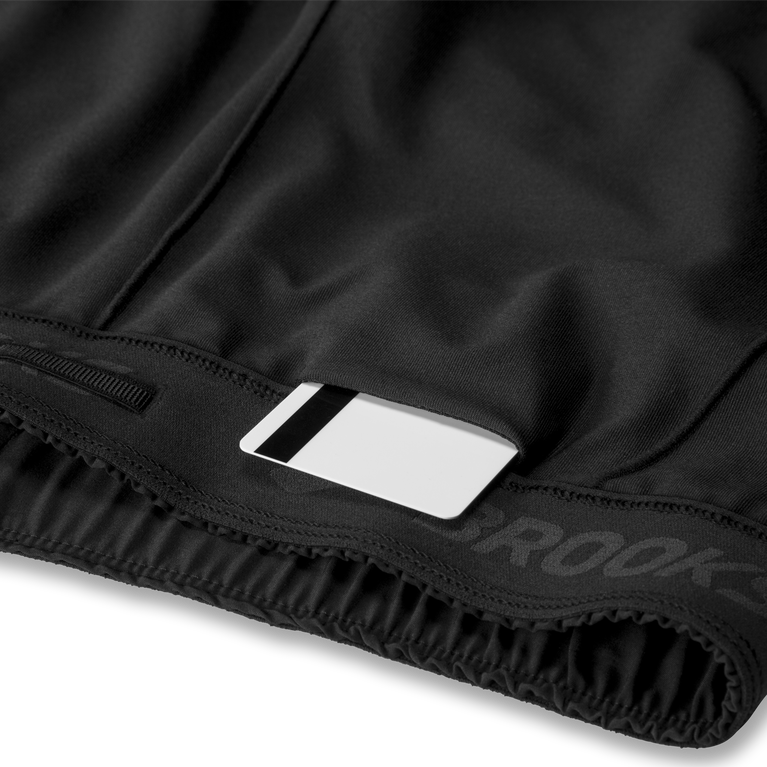 Brooks Chaser 5 אינץ' 2 ב-1 קצר שחור