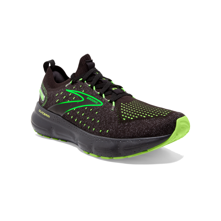 Brooks גליצרין Stealthfit 20 שממית שחורה-ירוקה