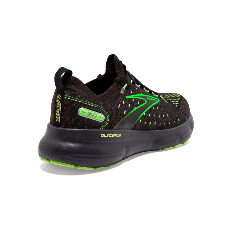 Brooks גליצרין Stealthfit 20 שממית שחורה-ירוקה