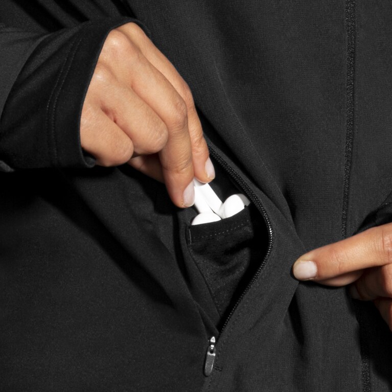 Brooks Fusion מעיל היברידי נשים שחור