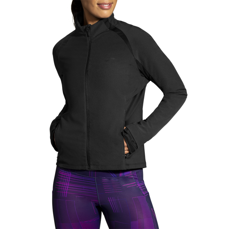 Brooks Fusion מעיל היברידי נשים שחור