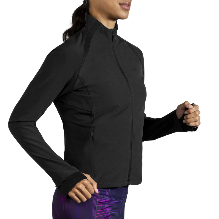 Brooks Fusion מעיל היברידי נשים שחור