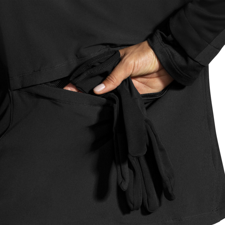 Brooks Fusion מעיל היברידי נשים שחור