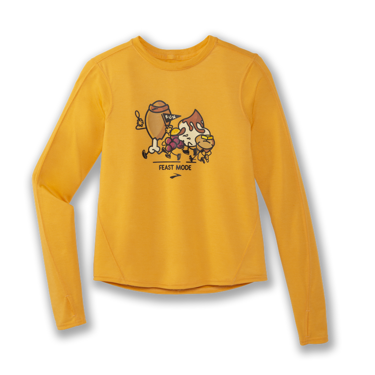 Brooks Trot Happy Distance Graphic Ls נשים סתוונית-משתה מצב