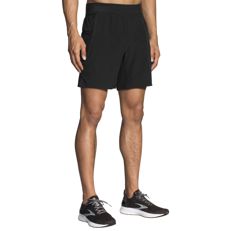 Brooks Sherpa 7 אינץ' 2 ב-1 קצר שחור