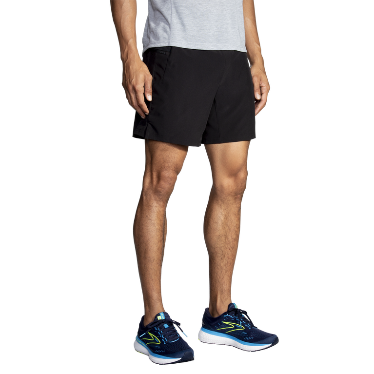 Brooks Sherpa 7 אינץ' 2 ב-1 קצר שחור