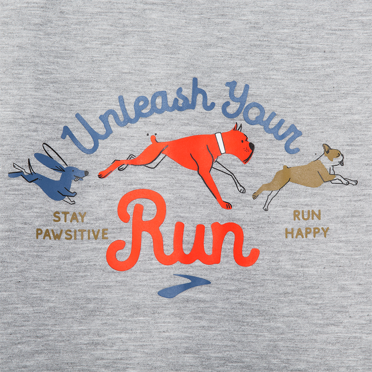 Brooks מרחק גרפי שרוול קצר אברש אפר-כלב ימים