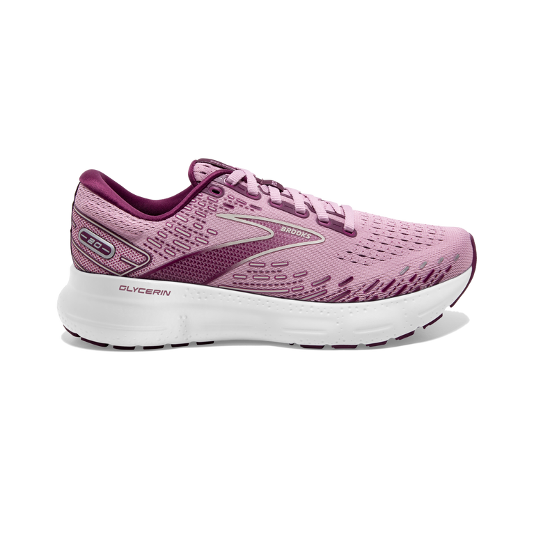 Brooks גליצרין 20 סגול-ענבים יין-אפור