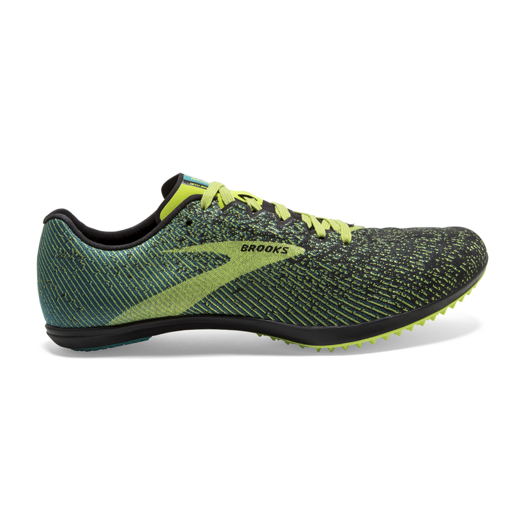 Brooks Mach 19 ללא קוצים שחור-יורה-דשא כחול