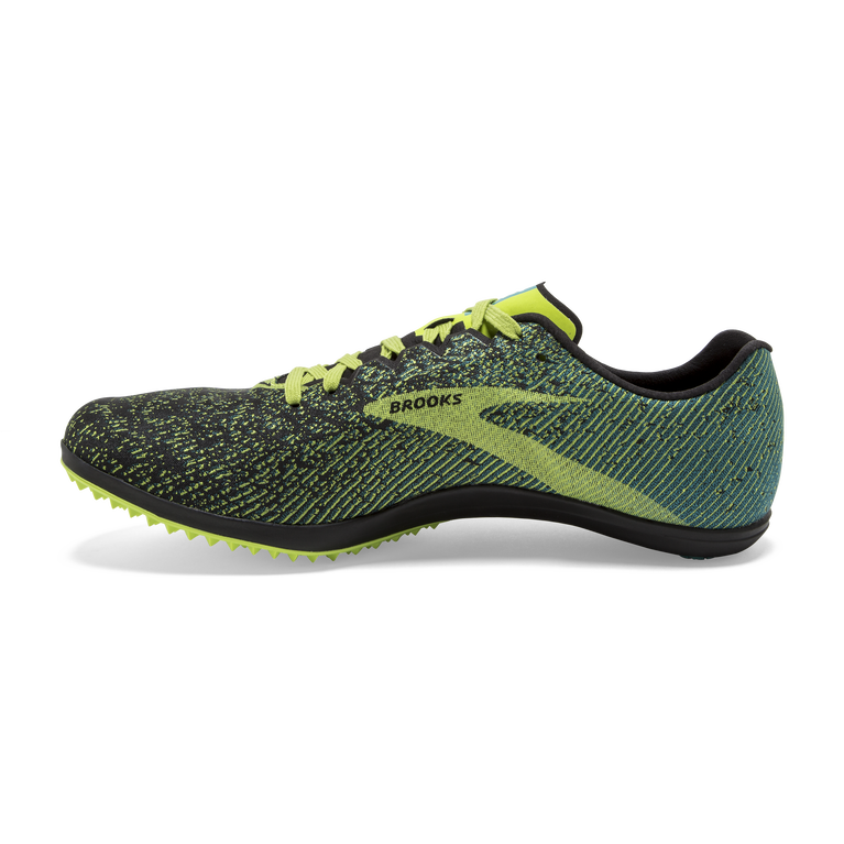 Brooks Mach 19 ללא קוצים שחור-יורה-דשא כחול