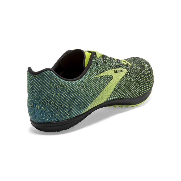 Brooks Mach 19 ללא קוצים שחור-יורה-דשא כחול