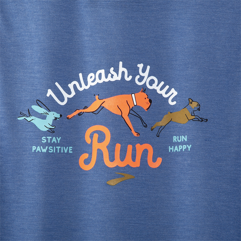 Brooks Distance גרפי טנק אברש כחול אפר-כלב יום