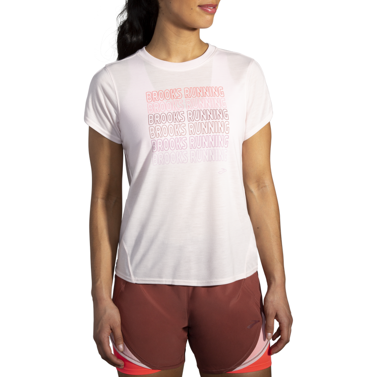 Brooks מרחק גרפי שרוול קצר ורדים-ברוקס פועל