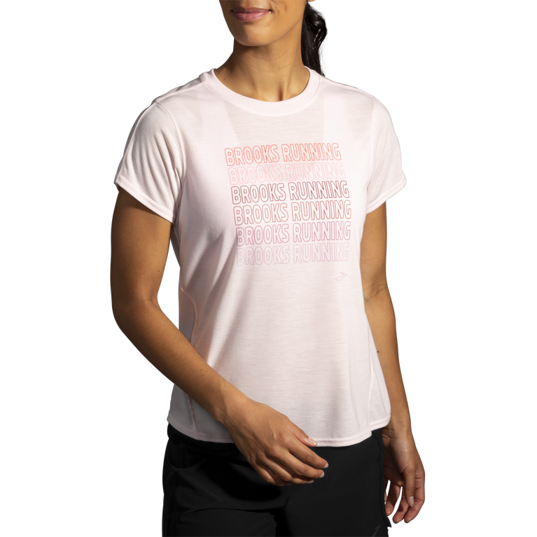 Brooks מרחק גרפי שרוול קצר ורדים-ברוקס פועל