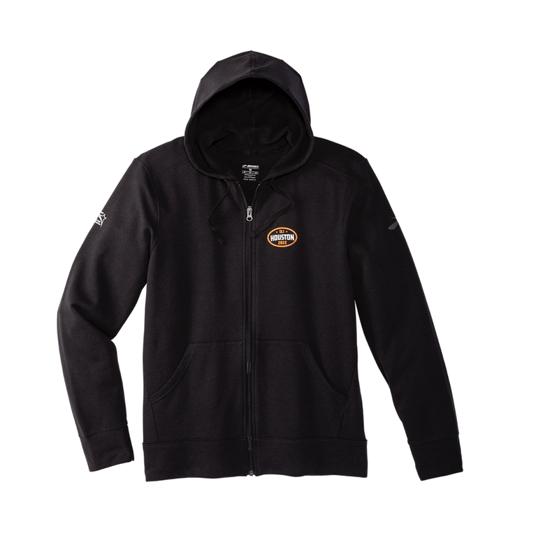 Brooks Houston22 קפוצ'ון מלא עם רוכסן 2.0 הת'ר שחור-13.1 Houston