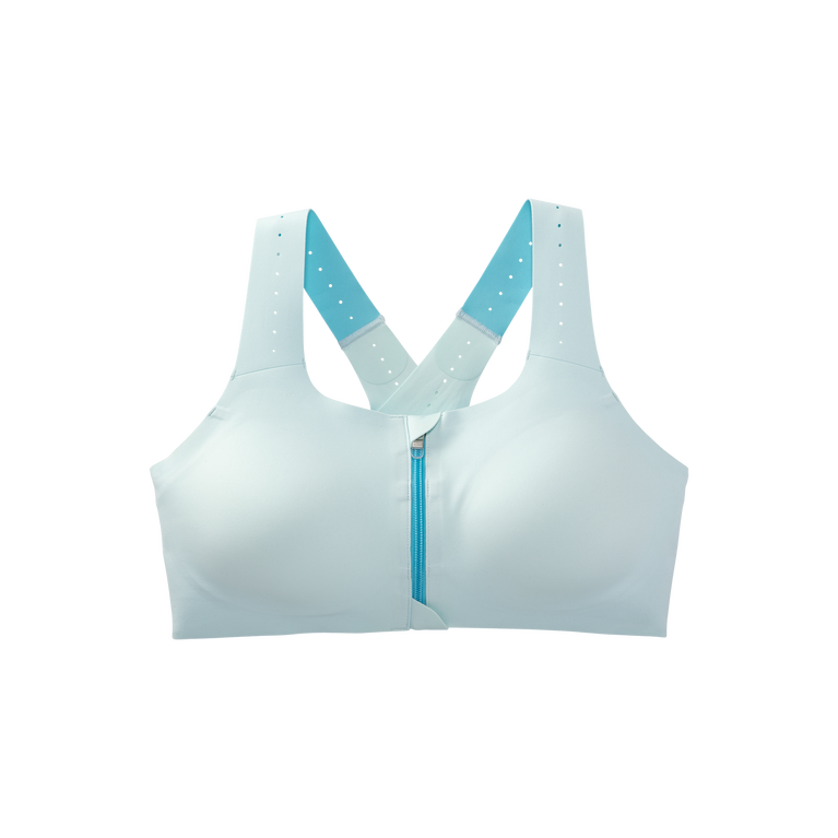 Brooks Dare Zip Run חזיית 2.0 קרח כחול-חי צהבהב