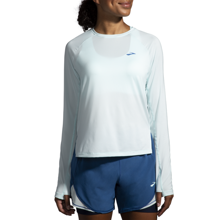 Brooks Sprint חינם שרוול ארוך קרח כחול