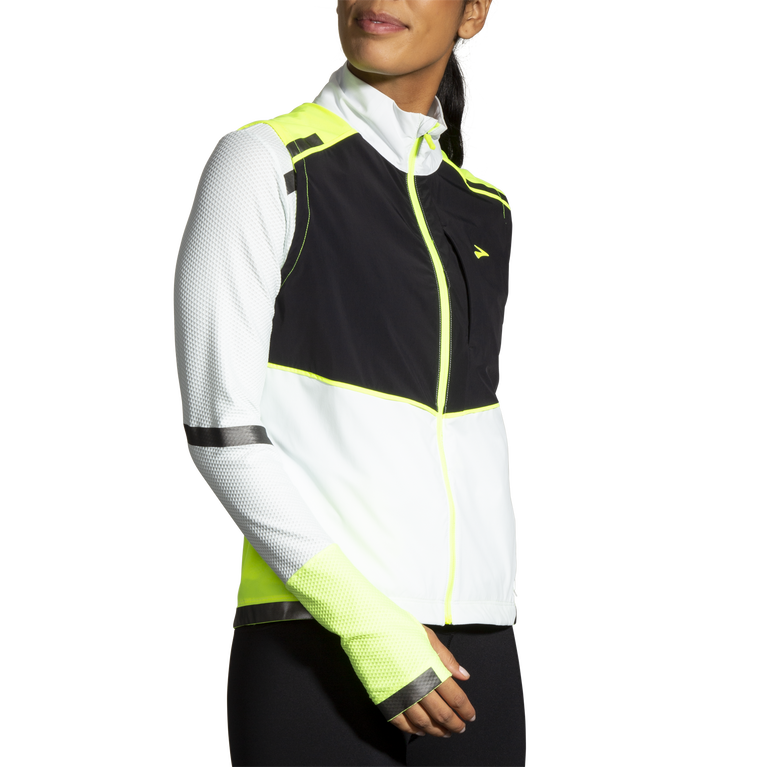 Brooks קרבוניט אפוד נשים קפוא אפור-שחור-חיי לילה