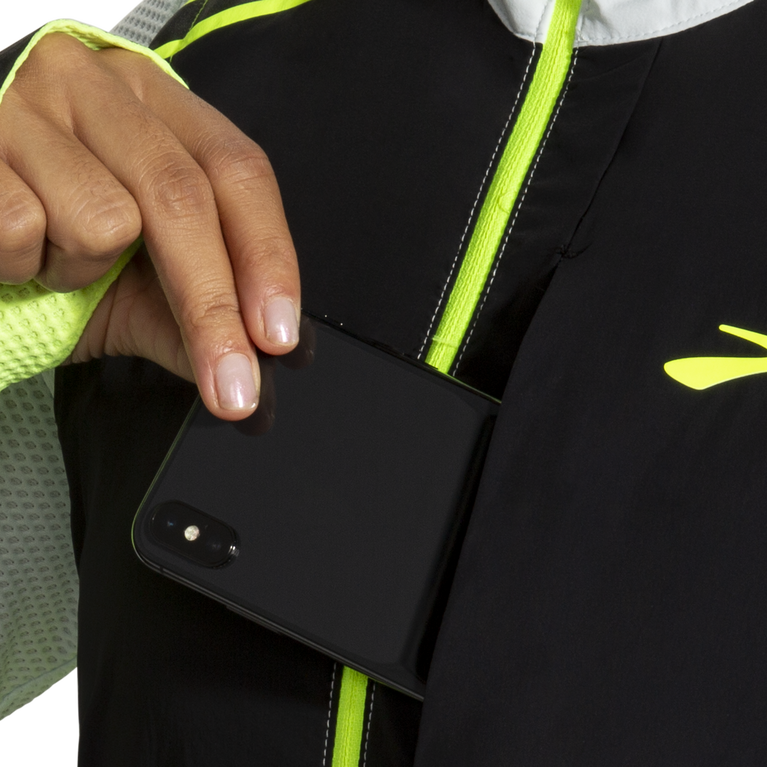 Brooks קרבוניט אפוד נשים קפוא אפור-שחור-חיי לילה