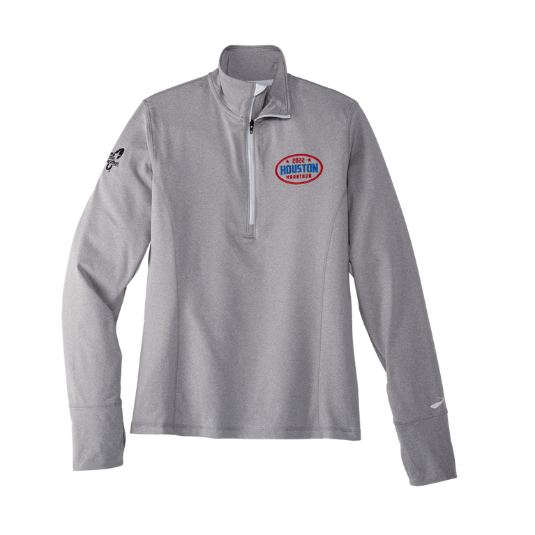 Brooks Houston22 דאש 1/2 Zip Heather Ash-26.2 Houston נשים